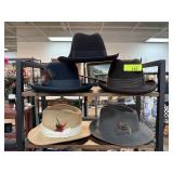 LOT OF 5 NICE HATS FEDORAHS DOBBS STACY ADAMS