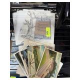 LOT OF VINTAGE POSTCARDS EPHEMERA