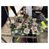 LOT OF VINTAGE CAPODIMONTE CANDLE HOLDERS