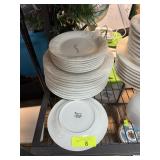 LOT OF WHITE DISHES HARVEST MOON