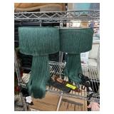 2 PIECE CUTE FRINGE LAMPS / GREEN