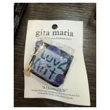 GITA MARIA LUV 2 KNIT STERLING SILVER BROOCH