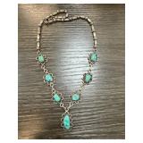 STERLING SILVER TURQUOISE NECKLACE NOTE