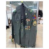 US ARMY MILITARY DRESS JACKET W RIBBONS +