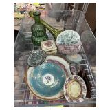BIN OF MIXED CHINA & GLASSWARE
