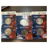 6 UNC STATE QUARTERS MISSISSIPPI N CAROLINA IND...