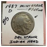 1937-D BUFFALO NICKEL DOUBLE STRUCK