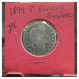1899 BARBER SILVER QUARTER