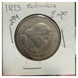 1893 COLUMBIA EXPO SILVER HALF DOLLAR