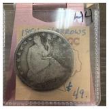1854-O SEATED LIBERTY SILVER HALF DOLLAR W ARROWS