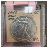 1942 MALCOLM SILVER HALF DOLLAR HIGH GRADE
