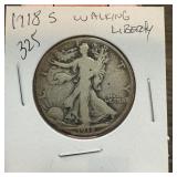 1918-S WALKING LIBERTY SILVER HALF DOLLAR