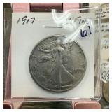 1917 WALKING LIBERTY SILVER HALF DOLLAR