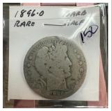1896-O BARBER SILVER HALF DOLLAR RARE