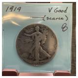 1919 WALKING LIBERTY SILVER HALF DOLLAR