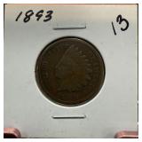 1893 INDIAN HEAD PENNY CENT