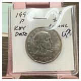 1999 KEY DATE SUSAN B ANTHONY DOLLAR COIN