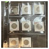 LOT OF 8 BUFFALO NICKELS