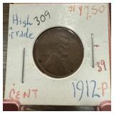 1912 WHEAT PENNY CENT HIGH GRADE