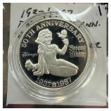 1937-87 PROOF SILVER COIN 1/2 TROY OUNCE