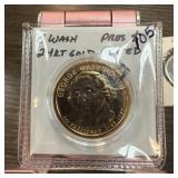 WASHINGTON PROOF GOLD PLATED DOLLAR