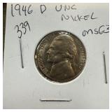 1946-D JEFFERSON NICKEL HIGH GRADE
