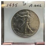 1935 HIGH GRADE WALKING LIBERTY SILVER HALF DOLLAR