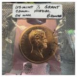 US MINT GRANT COMM MEDAL UNC BRONZE