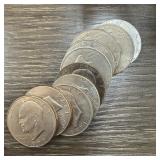 LOT OF 10 MIXED IKE DOLLARS