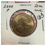 2000 GEM UNC SACAGAWEA DOLLAR