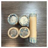1 ROLL 4 HALF ROLLS UNC JEFFERSON NICKELS