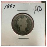 1897 BARBER SILVER DIME