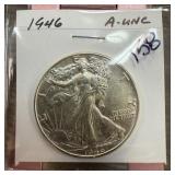 1946 WALKING LIBERTY SILVER HALF DOLOLAR BETTER