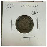 1862 INDIAN HEAD PENNY CENT