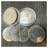 LOT OF 10 IKE DOLLARS MIXED GRADE