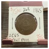 1865 2 CENT PIECE
