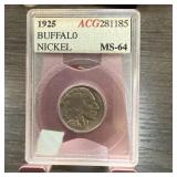 1925 MS64 GRADED BUFFALO NICKEL
