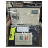 SOUVENIR SHEET W 1847-1947 1ST DAY COVER