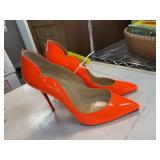 BRIGHT ORANGE CHRISTIAL LOUBOUTIN SHOES SZ 42