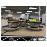 3 PC DRAGON WARE CUPS / SAUCERS