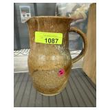 HAND MADE POTTERY PITCHER SIGNED