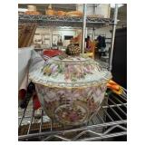VINTAGE PORCELAIN LIDDED BOWL