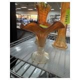 VINTAGE FENTON CARNIVAL GLASS MARIGOLD VASE