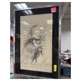 LARGE FRAMED OZZ FRANCA PRINT RABBI