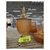 IMPERIAL CARNIVAL GLASS LIDDED DISH