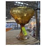 VINTAGE CARNIVAL GLASS COMPOTE CENTERPIECE
