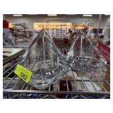 2PC KJELLSTROM LUCITE CANDLE HOLDERS MID CENTURY
