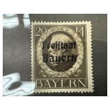 GERMAN STATES BAVARIA MINT OG 1919 20 MARK HI VAL