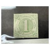 GERMAN STATES SUPERB MINT NH 1866 1 KREUZER ISS