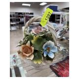 CAPODIMONTE BASKET OF FLOWERS